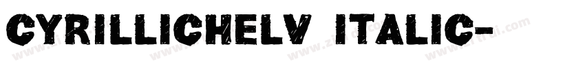 CyrillicHelv Italic字体转换